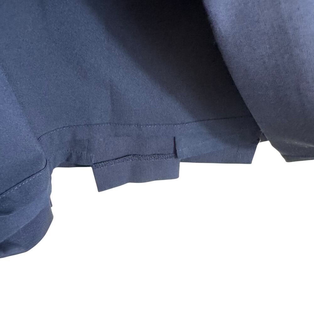 Talbots Navy Blue Wool Blend‎ Pleated Lined Fitted Short Business Skirt Size 8 - Picture 3 of 6